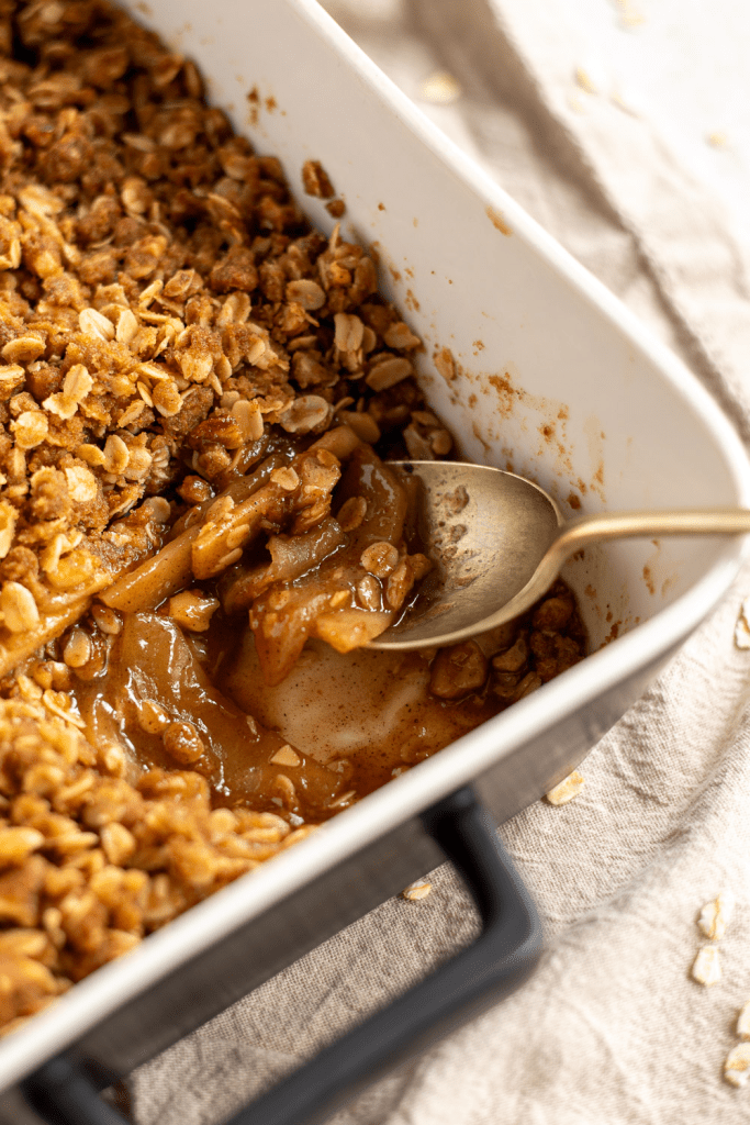 This image has an empty alt attribute; its file name is brown-butter-apple-crisp-5.jpg