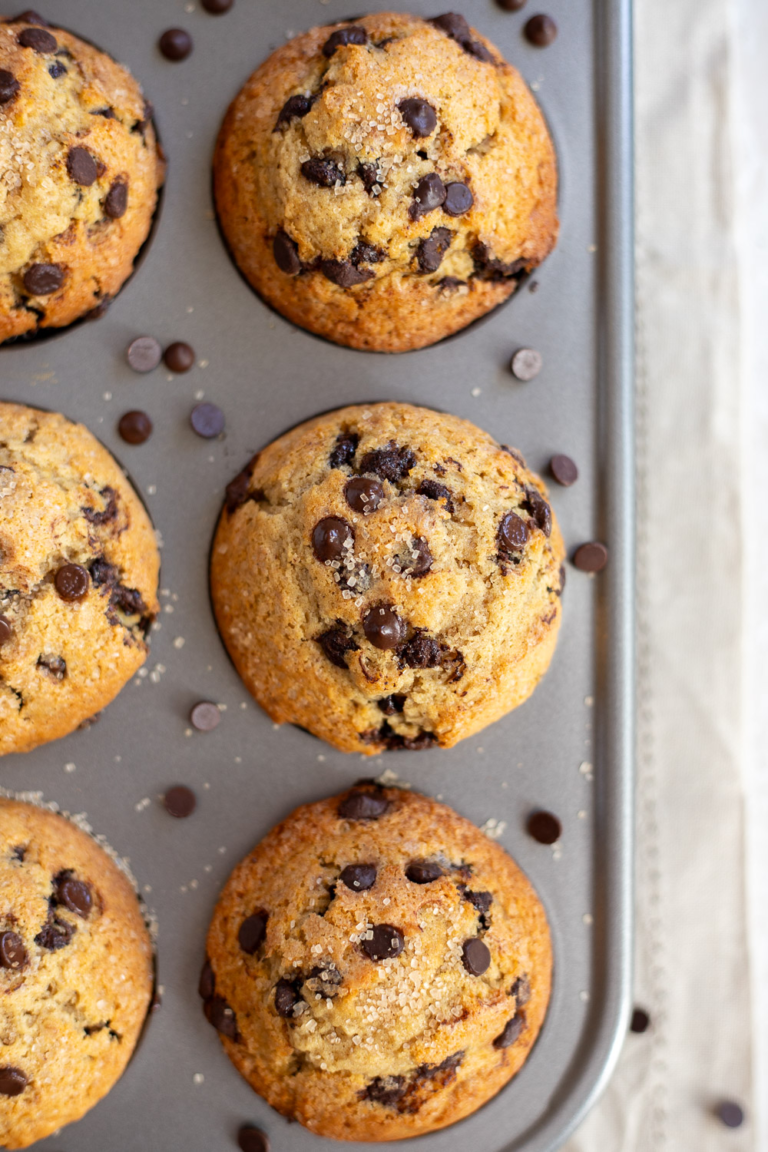 Easy Bakery-Style Chocolate Chip Muffins