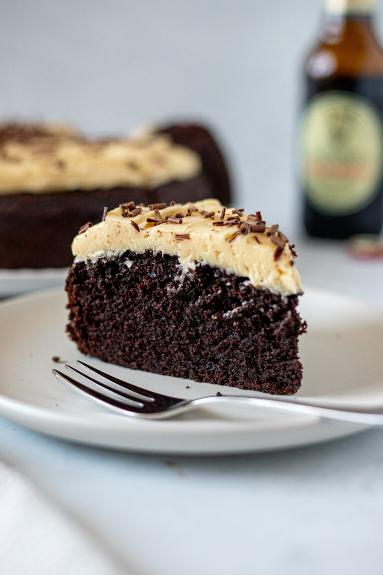 Chocolate Guinness Cake with Vanilla Malt Buttercream