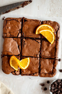 Flourless Chocolate Orange Brownies (Naturally Gluten Free)